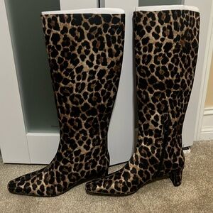 Kath Perry animal print boots size 8M square to boots